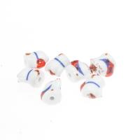 Animal Porcelain Beads, Fortune Cat, plated, DIY 17.5*17.5*13mm 