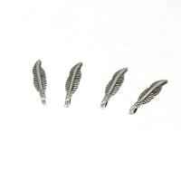 Zinc Alloy Leaf Pendants, antique silver color plated, DIY, 31*7*2mm Approx 1mm, Approx 