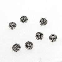 Zinc Alloy Jewelry Beads, Round, antique silver color plated, DIY, 8*3mm Approx 1mm, Approx 