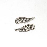 Zinc Alloy Pendant Components, Wing Shape, antique silver color plated, DIY, 9*3mm Approx 1mm, Approx 