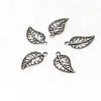 Zinc Alloy Leaf Pendants, antique silver color plated, DIY, 19*9*5mm Approx 2mm, Approx 