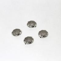 Zinc Alloy Jewelry Beads, Flat Round, antique silver color plated, DIY, 12.5*12,mm Approx 1mm, Approx 