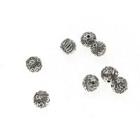 Zinc Alloy Jewelry Beads, Round, antique silver color plated, DIY, 9mm Approx 1mm, Approx 