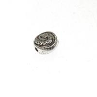 Zinc Alloy Jewelry Beads, Flat Round, antique silver color plated, DIY, 8*5mm Approx 1mm, Approx 