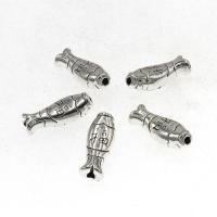 Zinc Alloy Jewelry Beads, Fish, antique silver color plated, DIY, 24*9mm Approx 3mm, Approx 