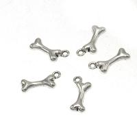 Bijoux pendentifs en Zinc alliage , alliage de zinc, os, Plaqué de couleur d'argent, DIY, 12*8*3mm Environ 1.5mm, Environ Vendu par kg