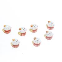 Animal Porcelain Beads, Fortune Cat, plated, DIY 18*18*15.5mm 