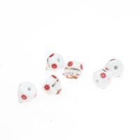 Animal Porcelain Beads, Fortune Cat, plated, DIY 13*14*17mm 