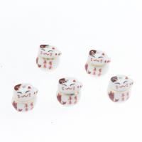 Animal Porcelain Beads, Fortune Cat, plated, DIY 16*18*20.5mm 