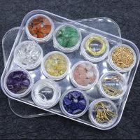 DIY Jewelry Finding Kit, Quartz, irregular, plated, mixed colors, 90*120mm 