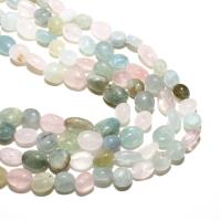 Morganite Beads, Ellipse, natural, DIY, multi-colored, 8-10mm, Approx 
