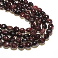 Natural Garnet Beads, Ellipse, DIY, violet deep, 10-12mm, Approx 