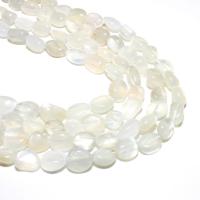 Natural Moonstone Beads, Ellipse, DIY, white 