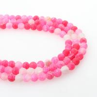 Natural Effloresce Agate Beads, Round, DIY, multi-colored, 8mm 