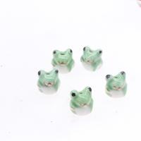 Animal Porcelain Beads, Frog, plated, DIY 16*15*17mm Approx 3mm 