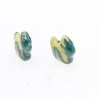 Animal Porcelain Beads, Snake, plated, DIY 17*18*13mm Approx 3mm 