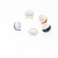 Tierische Porzellan Perlen, Vermögen-Katze, plattiert, DIY, keine, 9.5*8mm, Bohrung:ca. 2mm, 10PCs/Tasche, verkauft von Tasche