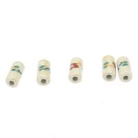 Printing Porcelain Beads, Column, plated, DIY 17*8.5mm Approx 3mm 