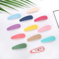 Hair Snap Clips, Acrylic, with Metal, epoxy gel & frosted 54*18mm 
