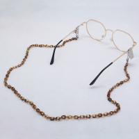 alliage de zinc Chaîne de lunettes, avec résine, durable & styles différents pour le choix, plus de couleurs à choisir .56 pouce, Vendu par brin