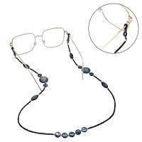 Seeohr Muschel Brillenkette, nachhaltiges, schwarz, Länge:27.56 ZollInch, verkauft von Strang