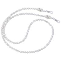 Kunststoff Perlen Brillenkette, nachhaltiges, weiß, Länge:27.56 , verkauft von Strang