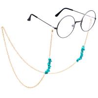 Zinklegierung Brillenkette, nachhaltiges, Goldfarbe, Länge:31.69 ZollInch, verkauft von Strang