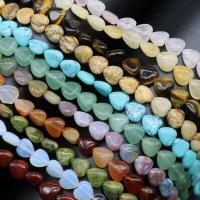 Mixed Gemstone Beads, Quartz, Heart, polished, DIY 10mm Approx 38 cm, Approx 