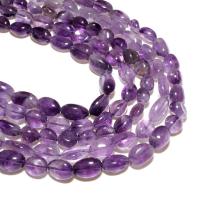 Natürliche Amethyst Perlen, Ellipse, DIY, violett, verkauft von Strang