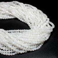 Mondstein Perlen, rund, natürlich, DIY, weiß, verkauft von Strang
