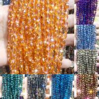 Gemischte Farbe Quarz Perlen, Natürlicher Quarz, rund, poliert, unterschiedliche Farbe und Muster für die Wahl & DIY & facettierte, keine, 6*8mm, verkauft von Strang