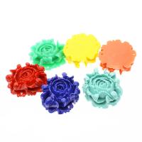 彫刻される天然珊瑚ビーズ, コーラル, 花形, 選択のための異なる色とパターン & DIY, 無色, 31*37mm, 50パソコン/バッグ, 売り手 バッグ