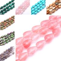 Mixed Gemstone Beads, Natural Stone, Teardrop, polished & DIY 10mm*14mm,8mm*12mm 
