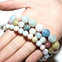 Gemstone Bracelets, Morganite, Round, natural, fashion jewelry mixed colors 