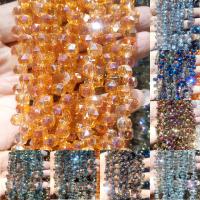 Gemischte Farbe Quarz Perlen, Natürlicher Quarz, rund, poliert, unterschiedliche Farbe und Muster für die Wahl & DIY & facettierte, keine, 6*8mm, verkauft von Strang