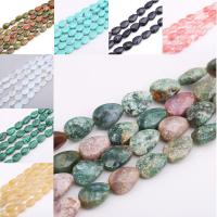 Mixed Gemstone Beads, Natural Stone, Teardrop, polished & DIY & faceted 8*13*5mm 