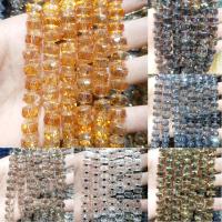 Gemischte Farbe Quarz Perlen, Natürlicher Quarz, rund, poliert, unterschiedliche Farbe und Muster für die Wahl & DIY & facettierte, keine, 6*10mm, verkauft von Strang