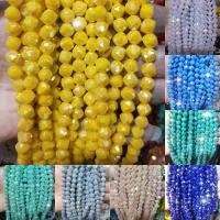 Gemischte Farbe Quarz Perlen, Natürlicher Quarz, Vieleck, poliert, unterschiedliche Farbe und Muster für die Wahl & DIY & facettierte, keine, 8*10mm, verkauft von Strang