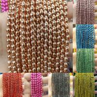 Nicht magnetische Hämatit Perlen, rund, plattiert, unterschiedliche Farbe und Muster für die Wahl & DIY, keine, 5*8mm, verkauft von Strang