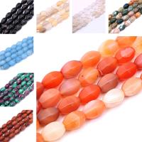 Mixed Gemstone Beads, Natural Stone, Oval, polished & DIY & faceted 10*14mm 