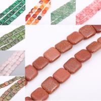 Mixed Gemstone Beads, Natural Stone, Square, polished & DIY 12*12mm 
