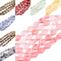 Mixed Gemstone Beads, Natural Stone, Rhombus, polished & DIY & faceted 10*12mm 