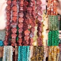 Mixed Gemstone Beads, Natural Stone, Plum Blossom, polished & DIY & double-sided 14*14*8mm 