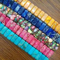 Mixed Gemstone Beads, Natural Stone, Rectangle, polished & DIY 10*20mm 