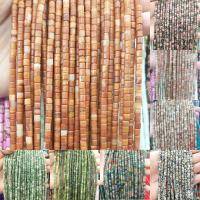 Mixed Gemstone Beads, Natural Stone, Column, polished & DIY 4*4mm 
