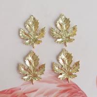 Zinc Alloy Leaf Pendants, Maple Leaf, DIY, golden [