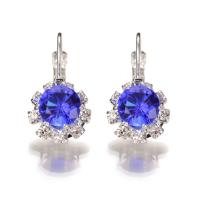 Zinc Alloy Drop Earring, plated, for woman & with rhinestone 
