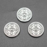 Stainless Steel Jewelry Cabochon, Round, plated, DIY, silver color, 19*19*2mm 
