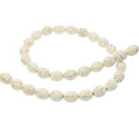 Howlite Beads, Oval, Carved, DIY, white 