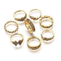 Ring Set, Zinc Alloy, plated, 8 pieces & for woman 